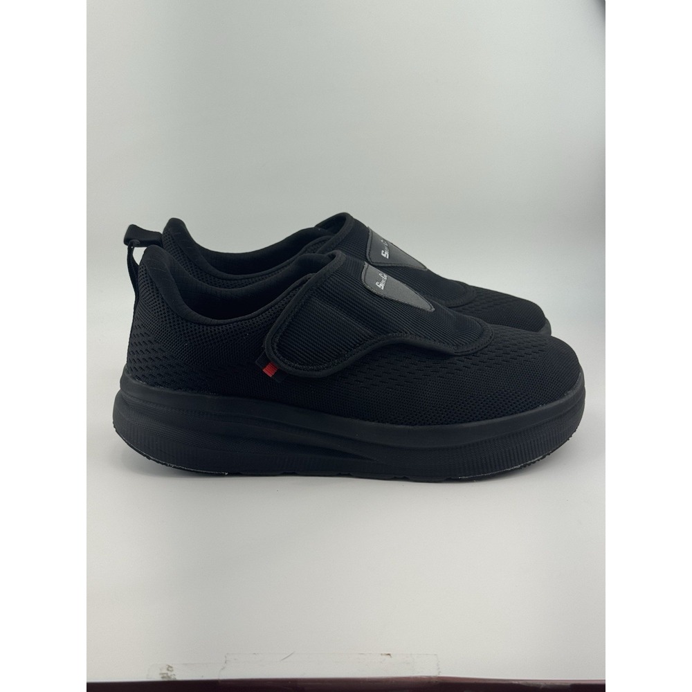 SilentCare Men's Shoes Black Adjustable Strap Comfort TNB2509 Size 10.5